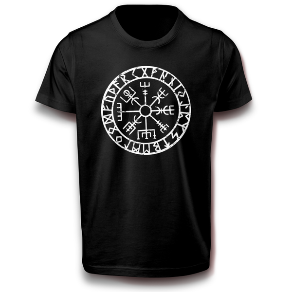 Vegvísir Runen Kompass Wikinger Symbol T-Shirt mystisch & kraftvoll - 5 Farben