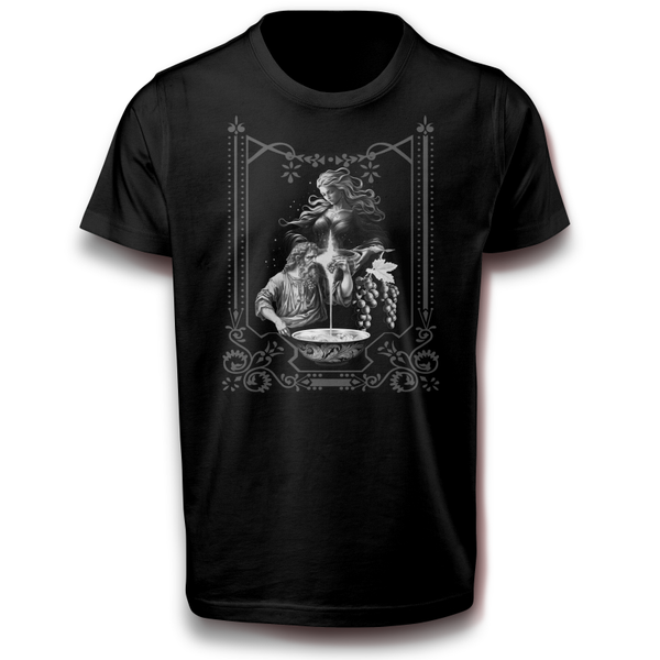 Gott des Weines der Fruchtbarkeit Freude Dionysos T-Shirt schwarz 134 - 3XL Baumwolle