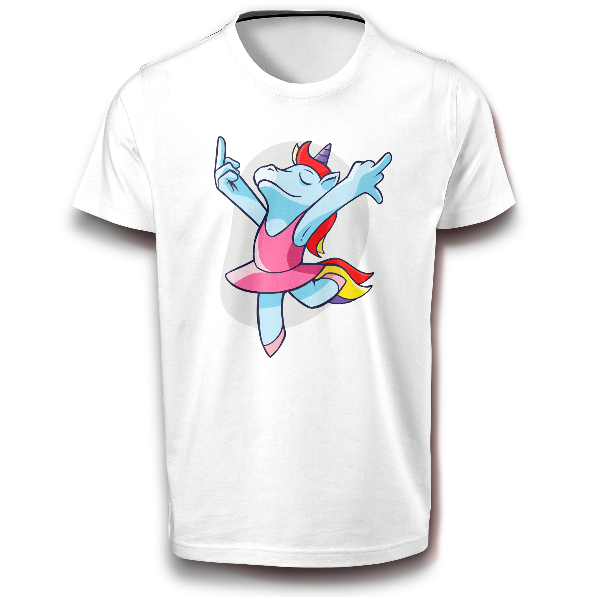 Ballett Ballerina Einhorn Fohlen Tanzen Magie Fantasie Mischwesen Fabelwesen T-Shirt weiß 122 - 3XL Baumwolle