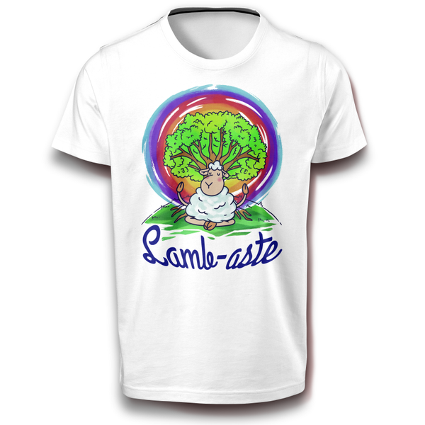 Meditierendes Schaf Meditation Yoga Fun T-Shirt weiß 122 - 3XL Baumwolle Spaß Lustig Geschenkidee