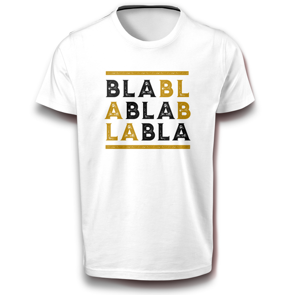 Bla bla Zitat Spruch Sprüche Witzig Gag Humor Fun T-Shirt weiß 122 - 3 XL Baumwolle