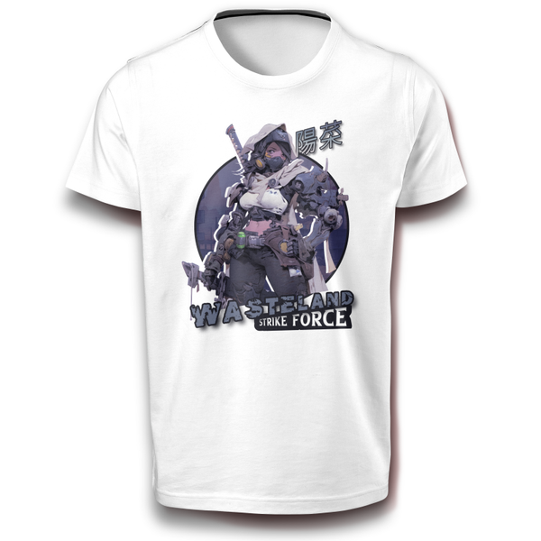 Anime Militär Krieger Frau Mädchen Manga Krieg Soldat Waffe T-Shirt weiß 122 - 3XL Baumwolle