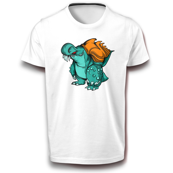 Monster Krokodil Alligator Fabelwesen Mischwesen Reptil Humor Fun T-Shirt weiß 122 - 3XL Baumwolle