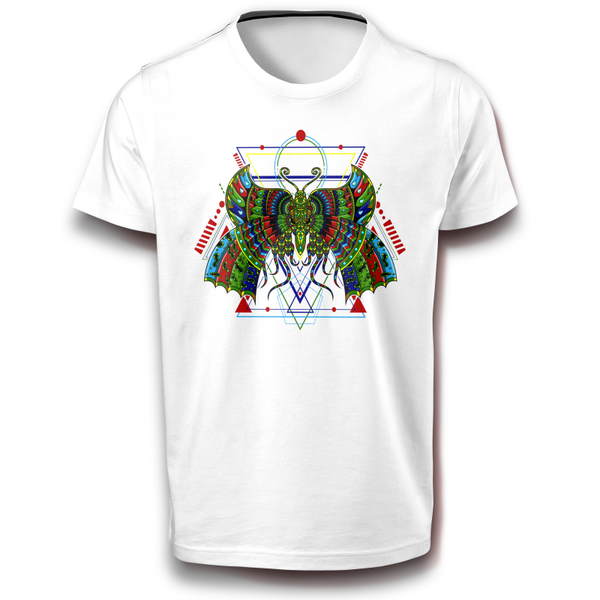 Steampunk Schmetterling Insekt T-Shirt weiß 122 - 3XL Subkultur Abstrakt Fun Punk Retro