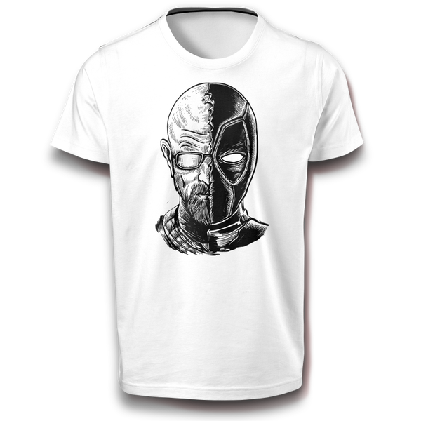 Retro Pop Style Doppelgesicht Chemische Verbindung T-Shirt weiß 122 - 3XL Baumwolle Kämpfer Held