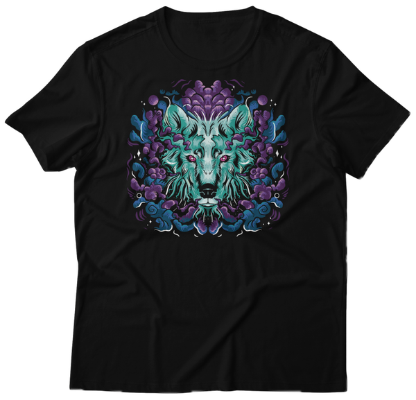 Wolf, Fantasy Tier,Wolf in einem magischen Nebel T-Shirt