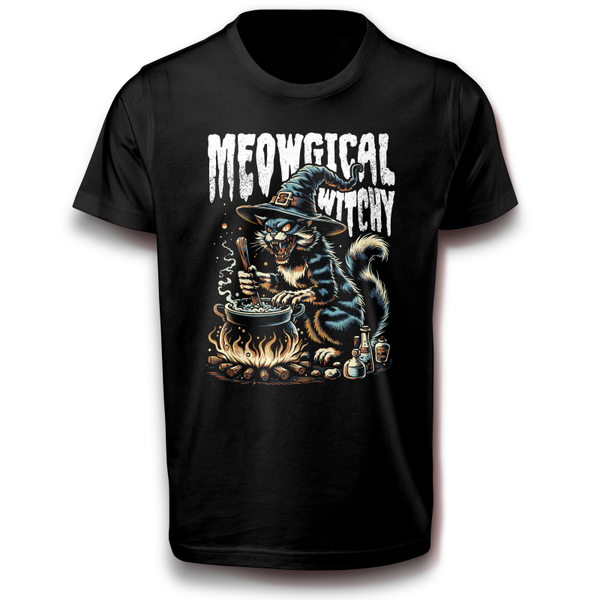 Hexen-Katze für magische Momente Katzen T-Shirt Halloween Design