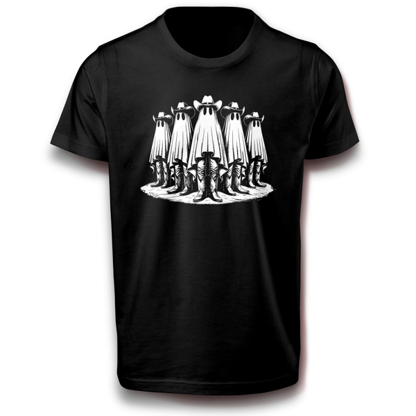 Cowboy Geister T-Shirt Western-Geist-Design Geister mit Cowboy-Hüten und Stiefeln