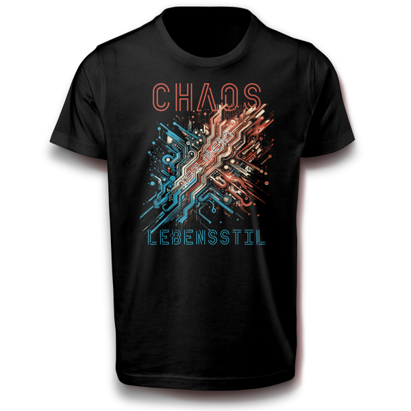 Chaos Lebensstil T-Shirt - Futuristisches Design in verschiedenen Farben
