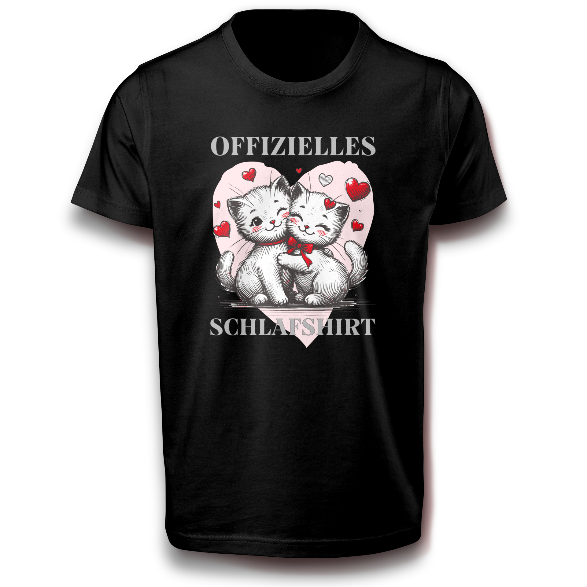 Humorvolles Katzen T-Shirt „Offizielles Schlafshirt“ Lustiger Spruch