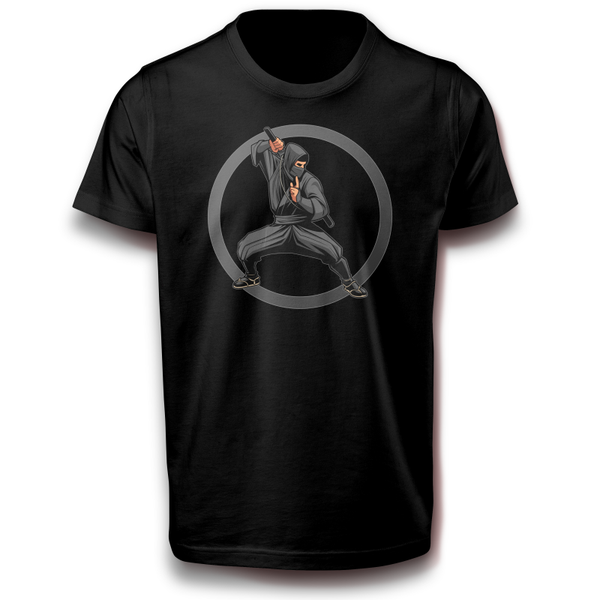 Ninja T-Shirt - Action Design mit stilisiertem - "Kämpfer in der Arena" Shirt