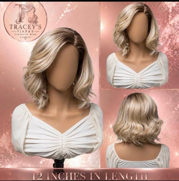 Faye partial mono wig pre cut 12”