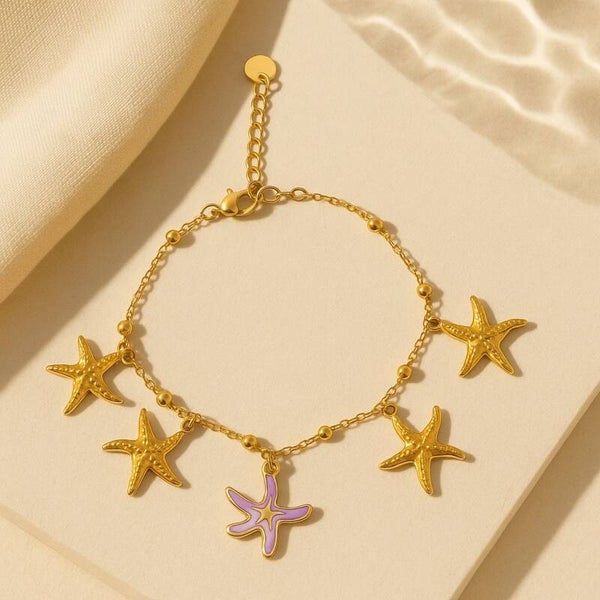 Purple star armband
