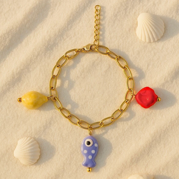 Purple fish bracelet