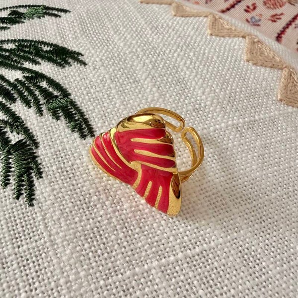 Knot ring rood goud