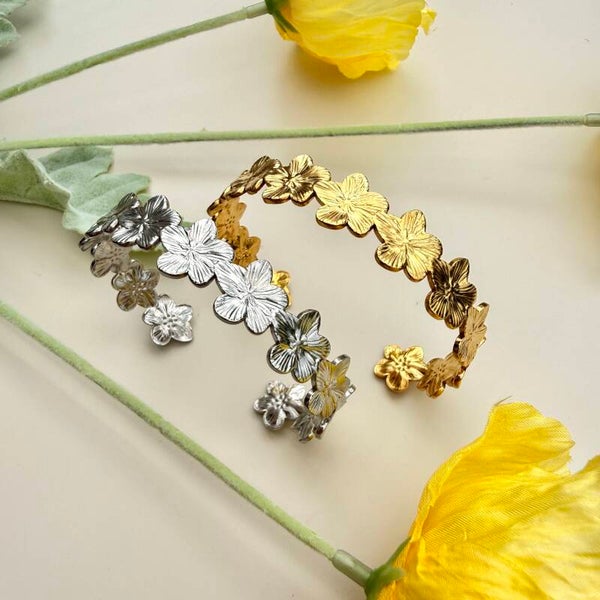 Bangle armband flowers