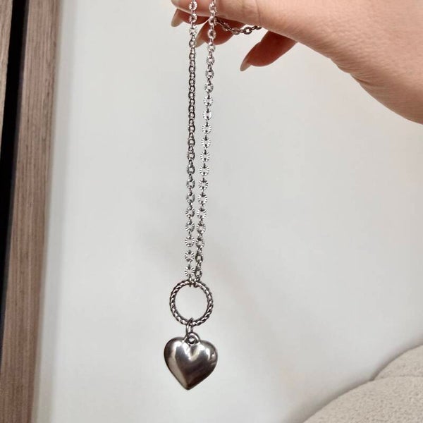 Long heart necklace