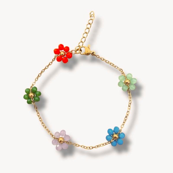 Rainbow Flowers armband