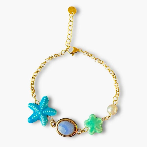 Ocean armband goud