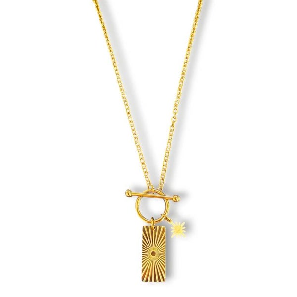 Soleil necklace goud