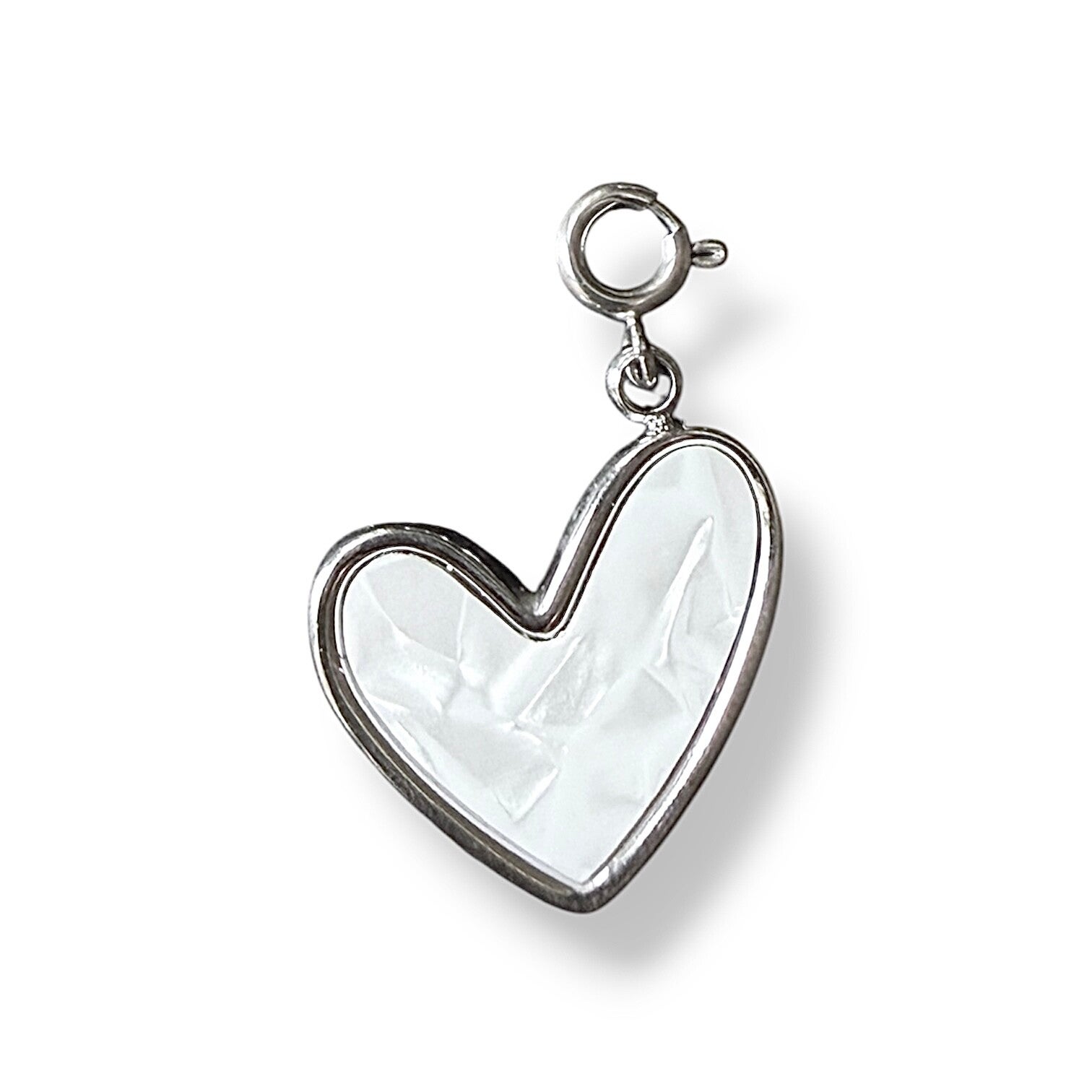 Bedel zilver hart parelmoer