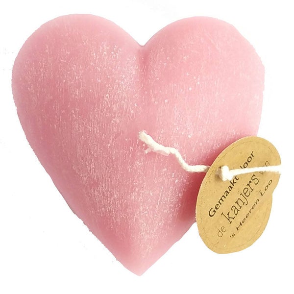Kaars hart roze