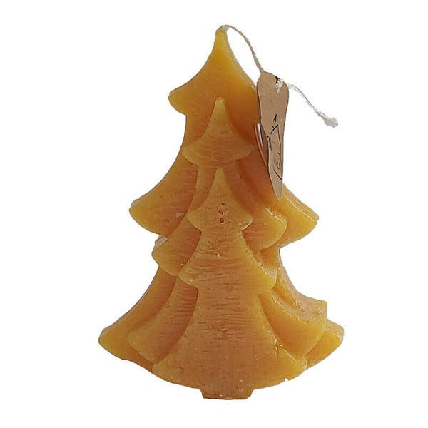 Kaars kerstboom okergeel