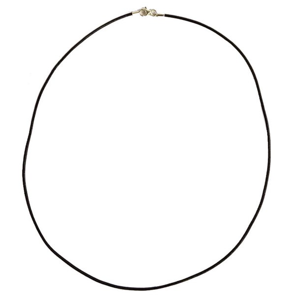 Ketting leer 45 cm zwart