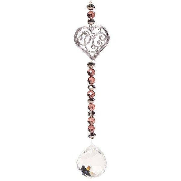 Regenboogkristal hanger hartje 16 cm