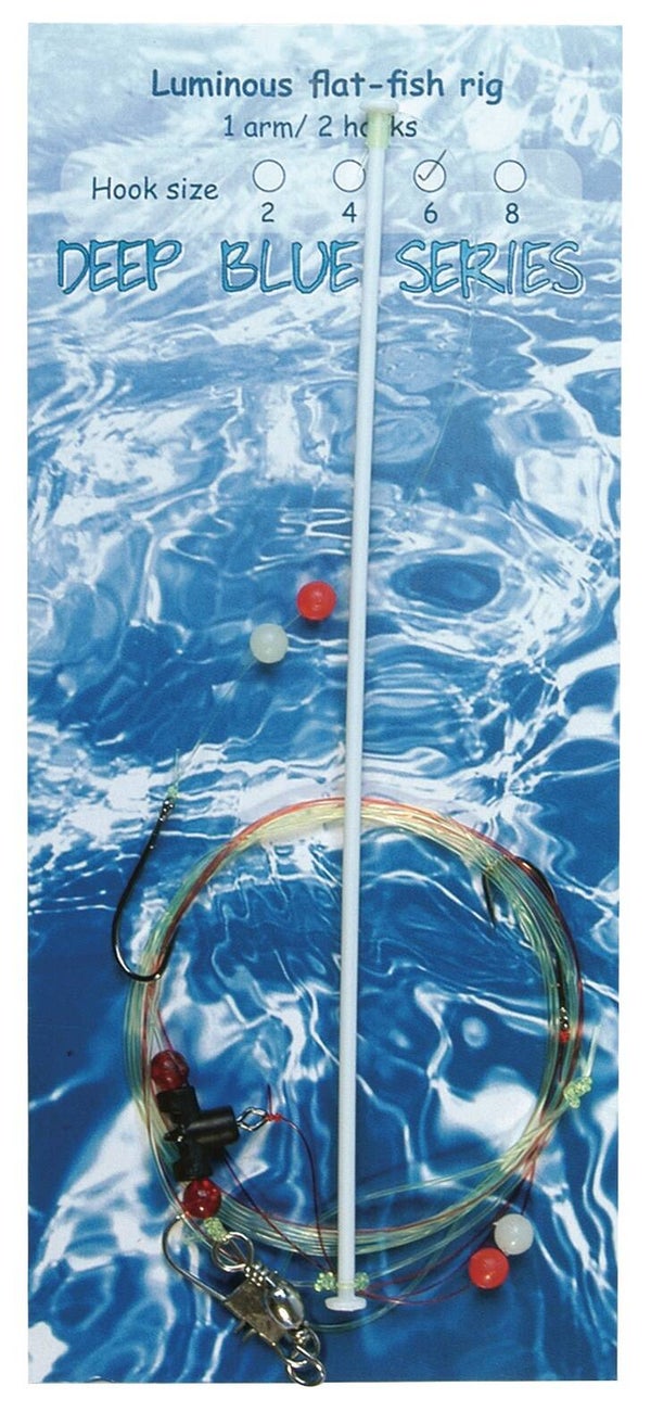 Deep Blue Platvis onderlijn met dwarrellijn en luminous afhouder