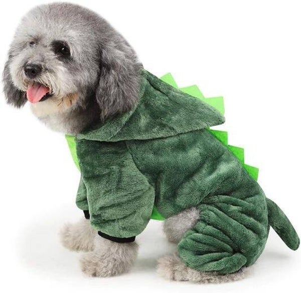 Fleece Dino-outfit Groen