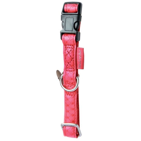 Mc Leather collar rood