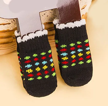 Sokjes zwart + gekleurde stipkes