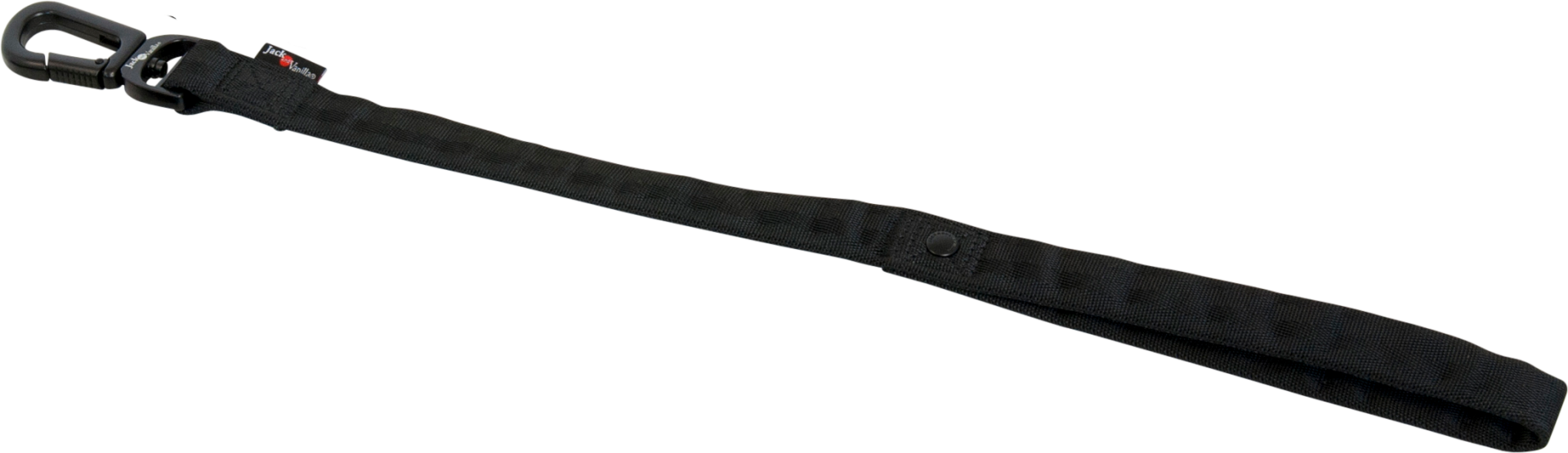 Korte leiband J&V karabijnhaak zwart