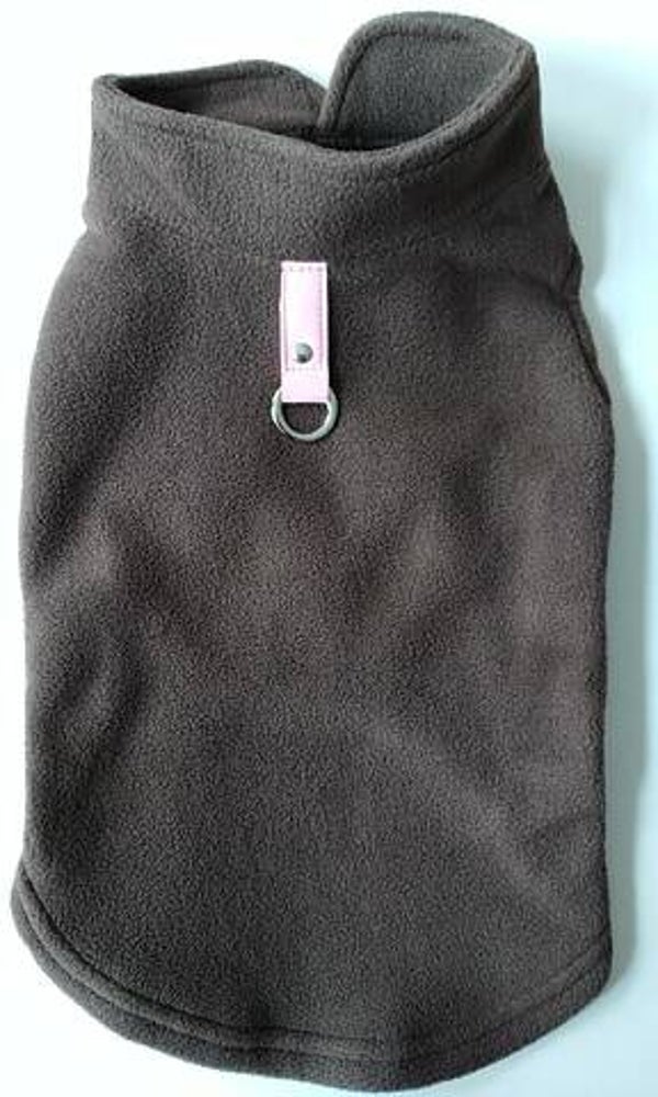 Fleece + attache bruin 32cm
