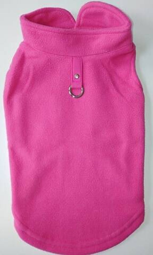 Fleece + attache roze 32cm