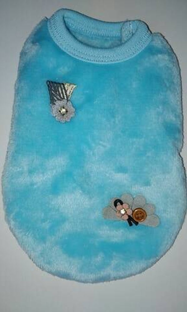 Fleece mini blauw 17cm