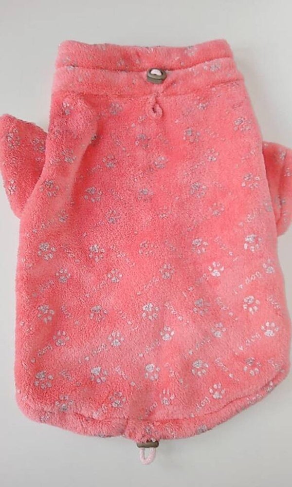Fleece Sweater Roze + reflecterende pootjes 36cm