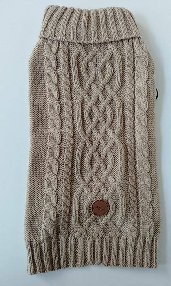 Pull gebreid J&V kabel beige 23cm