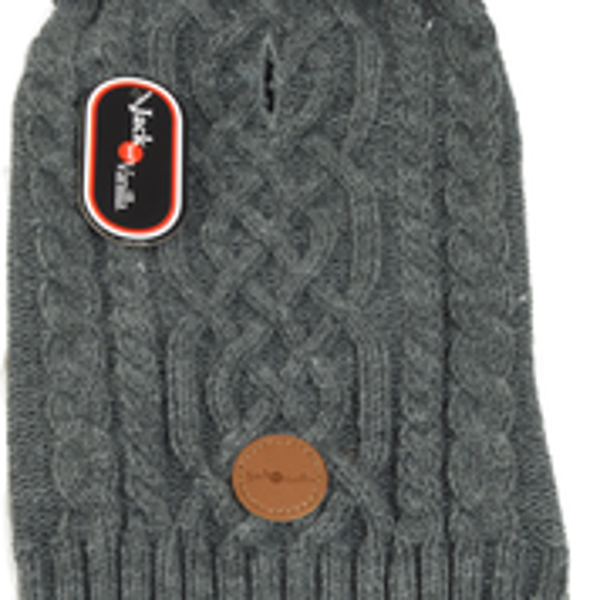 Pull gebreid J&V kabel Antraciet 39cm