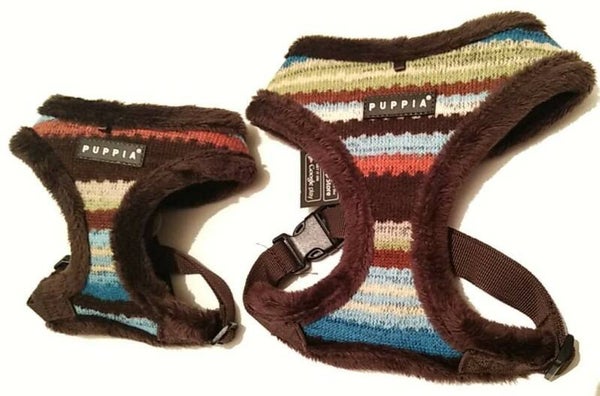 Puppia Pluche gevoerd harnas rainbow