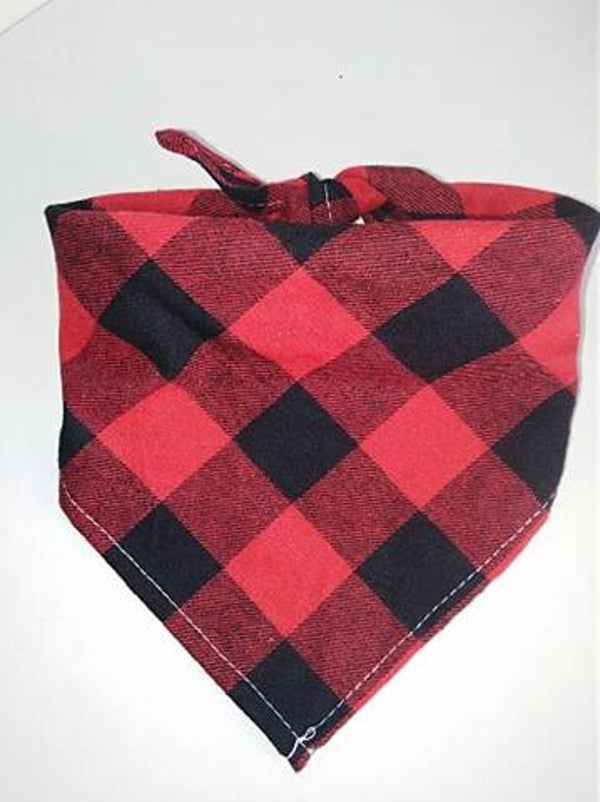 Bandana 60cm zwart-rood