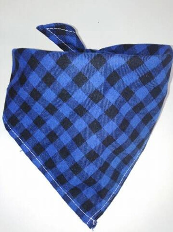 Bandana 60cm blauw-zwart :)