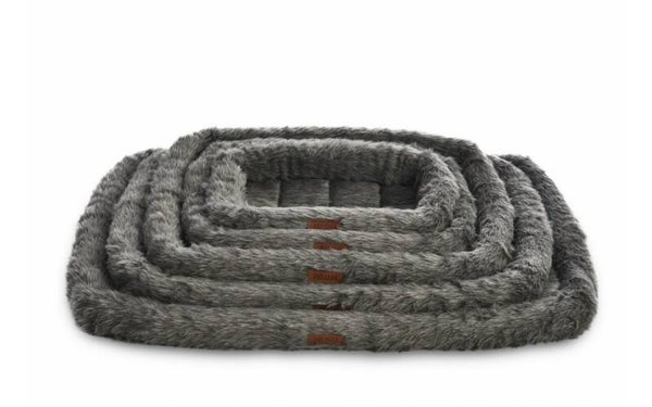 Benchmat met rand langhaar fleece