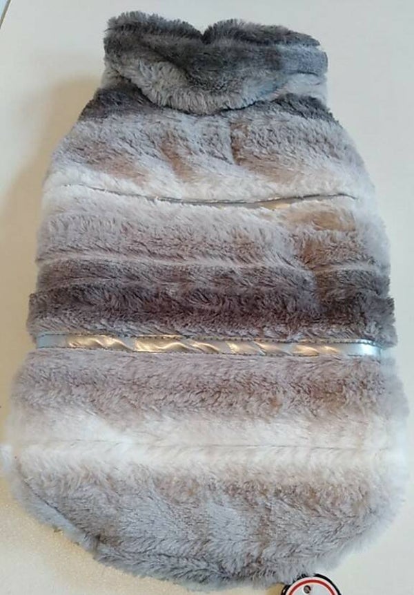 Mantel Bont J&V grijs/wit/reflect 27cm