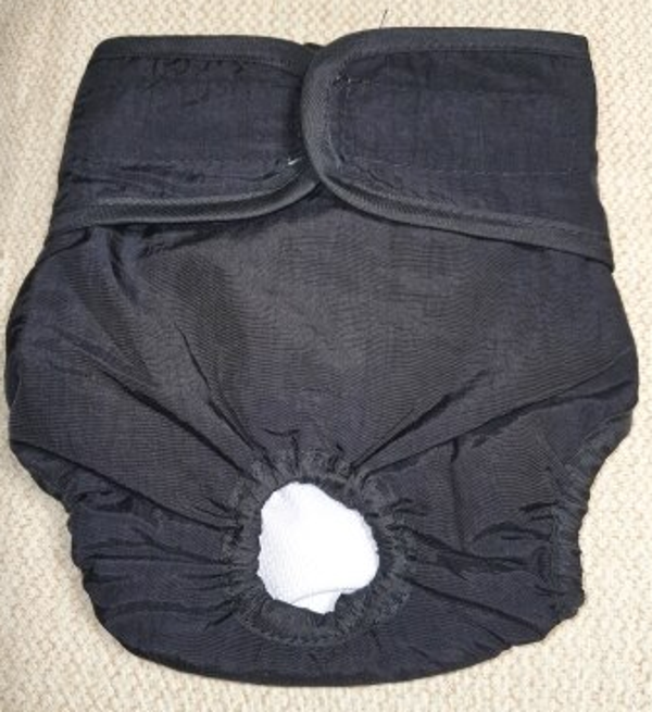 Loopsheid-/incontinentie-broekje voor teefjes zwart