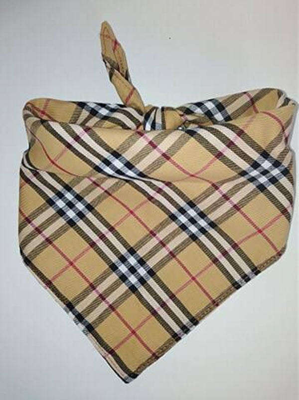 Bandana beige/zwart/rood carot 65cm