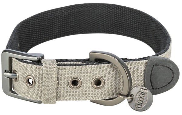 Halsband canvas licht grijs