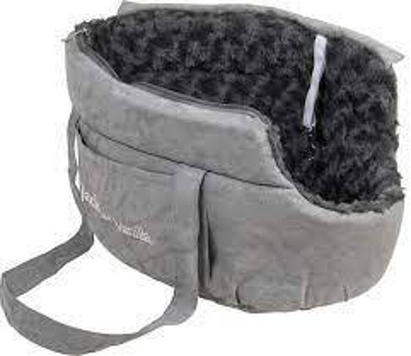 J&V zachte pluche draagtas grijs