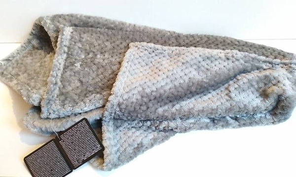 Fleece dekentje grijs 70 x 100cm